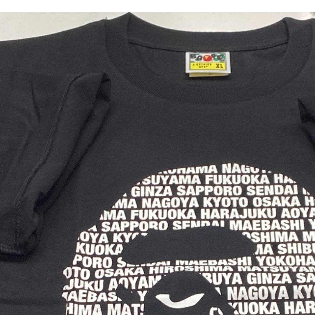 BAPE Japan Ape Head T-Shirt Black 착용 스타일 - 3