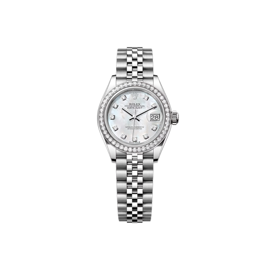 ITTNUJ85CBTB Rolex Datejust 28-279384RBR Bezel Diamond Mother of Pearl 10P Jubilee