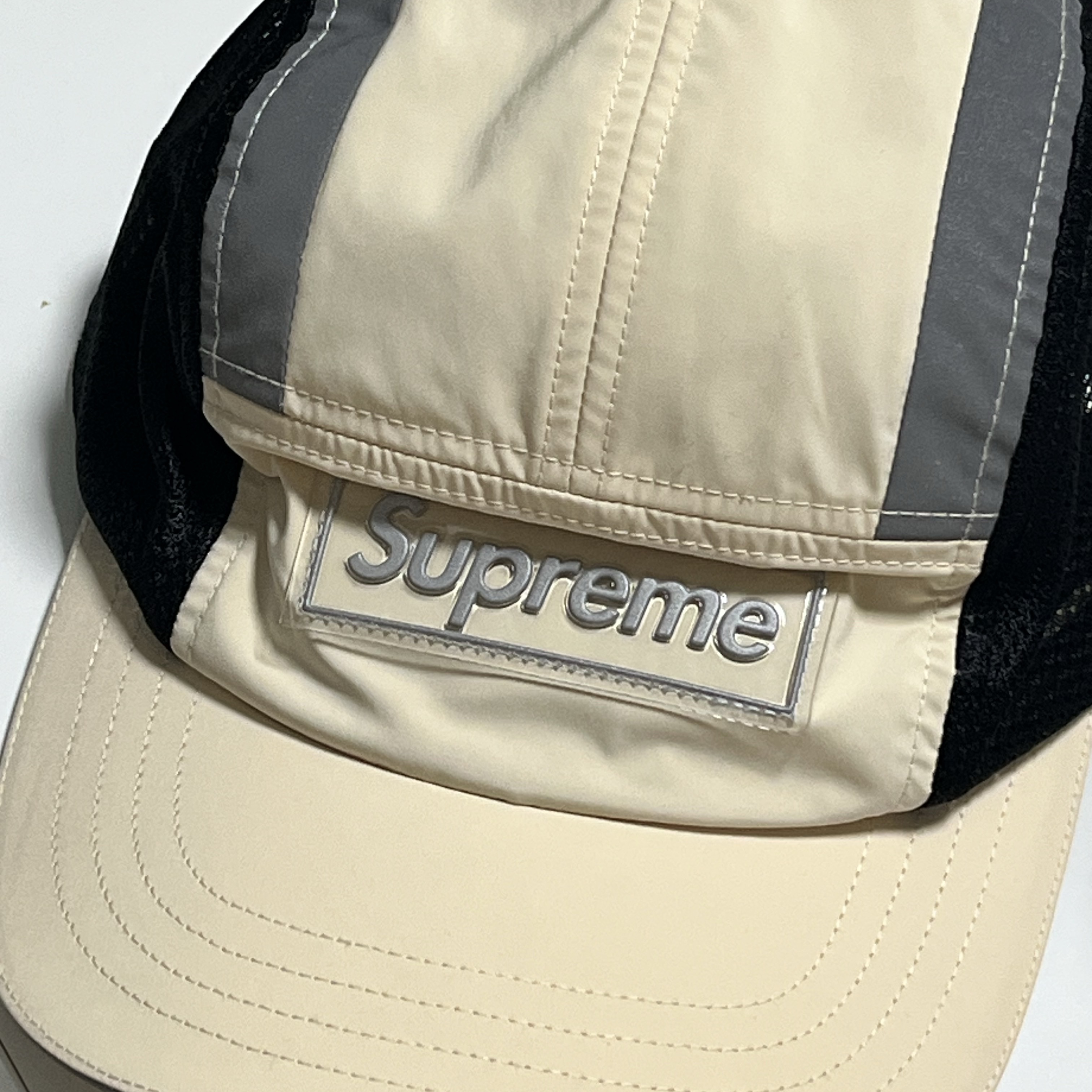 Supreme Side Mesh Camp Cap Cream - 25SS 착용 스타일