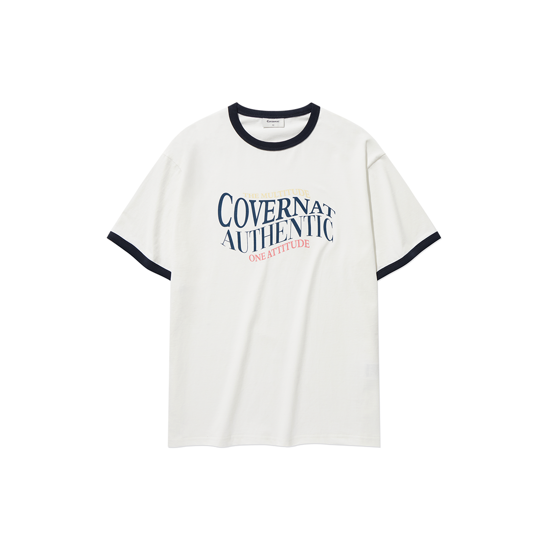 【COVERNAT】 TYPOGRAPHIC RINGER T-SHIRT Typographic Ringer T-Shirt White - Covernat | 60% - Asian