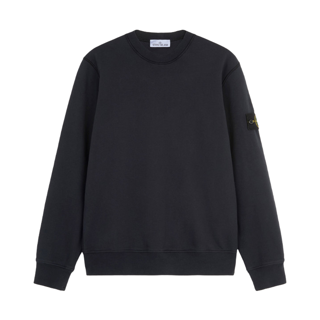 K2S1561000-60S0051-V0020 Stone Island 6100060 Organic Cotton Fleece Regular Fit Crewneck Sweatshirt with Elasticated Cuffs Navy Blue - 25FW