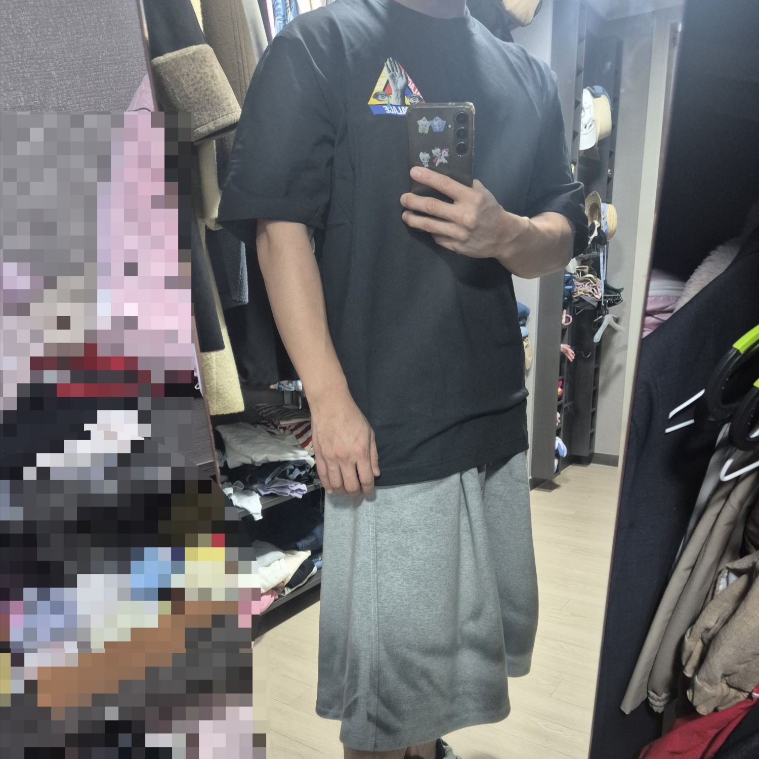 Palace x JCC+ T-Shirt Black - 25SS 착용 스타일 - 4
