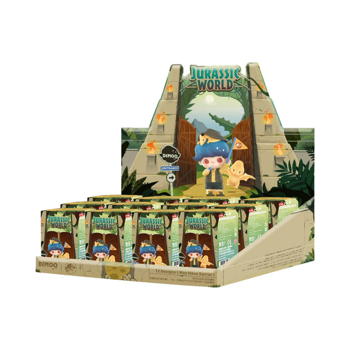 팝마트 디무 쥬라기 월드 시리즈 미개봉 랜덤박스 (12개입)(Pop Mart Dimoo Jurassic World Series Sealed Case (12 Blind Boxes)) - 1