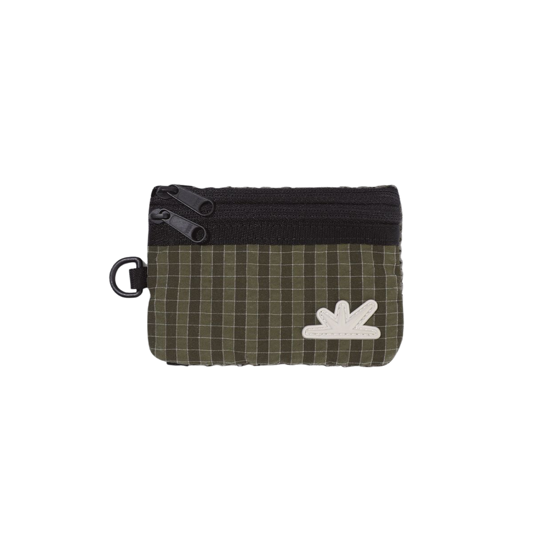 썬러브 집 카드 파우치 올리브 그리드(Sunlove Zip Card Pouch Olive Grid)