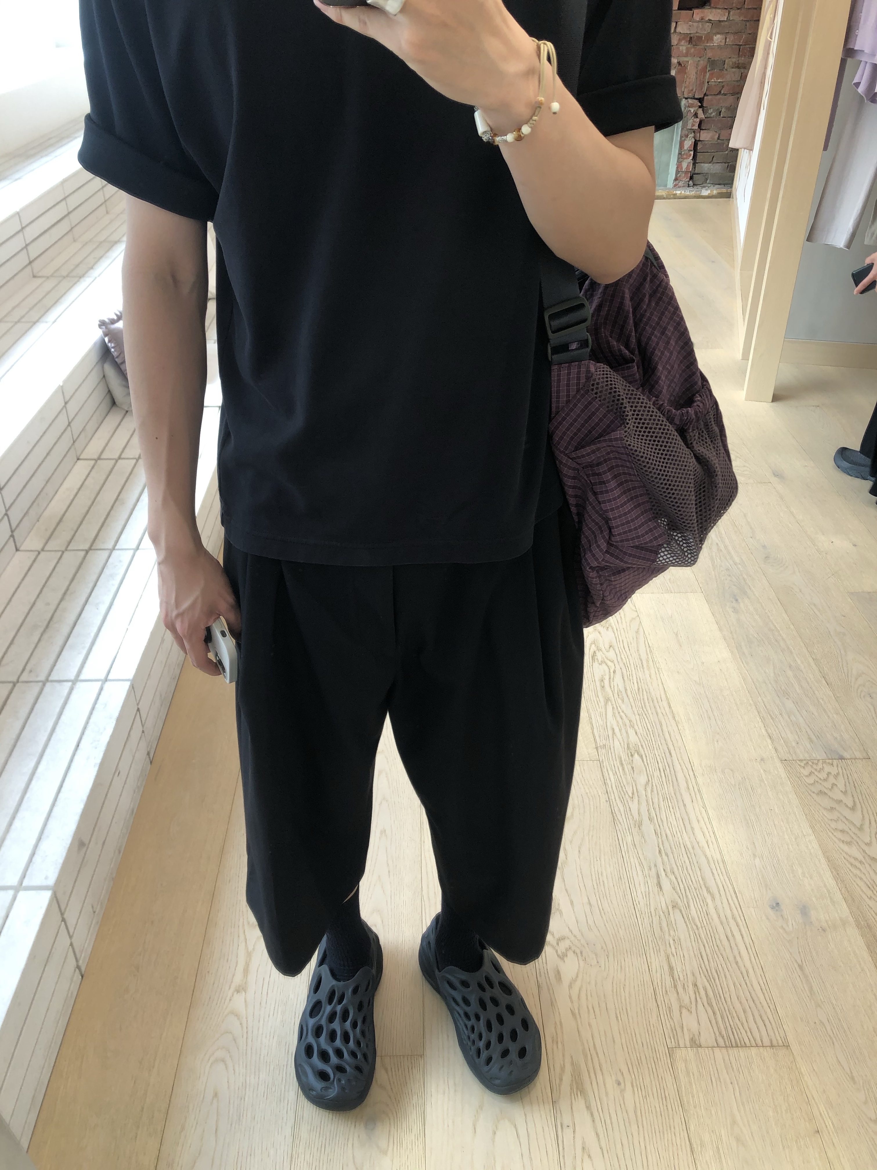 [1TRL] Merrell Hydro Next Gen Moc SE Triple Black - 25SS 착용 스타일 - 2