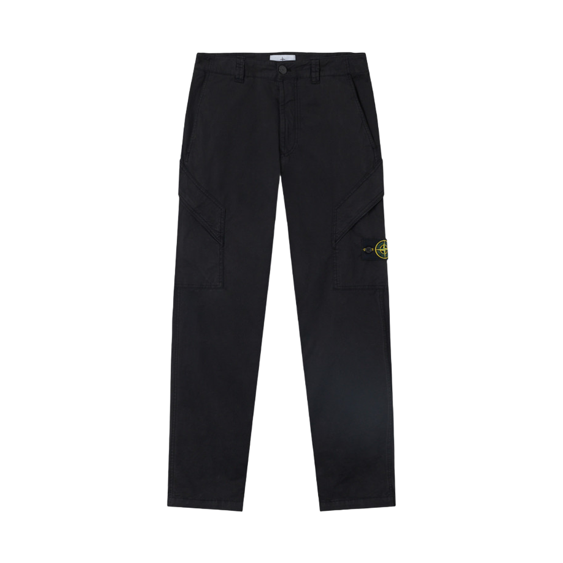 K2S1531000-03S0010-V0029 Stone Island 3100003 Supima Cotton Twill Stretch-TC Regular Fit Cargo Trousers with Angled Zip Pockets Black - 25FW