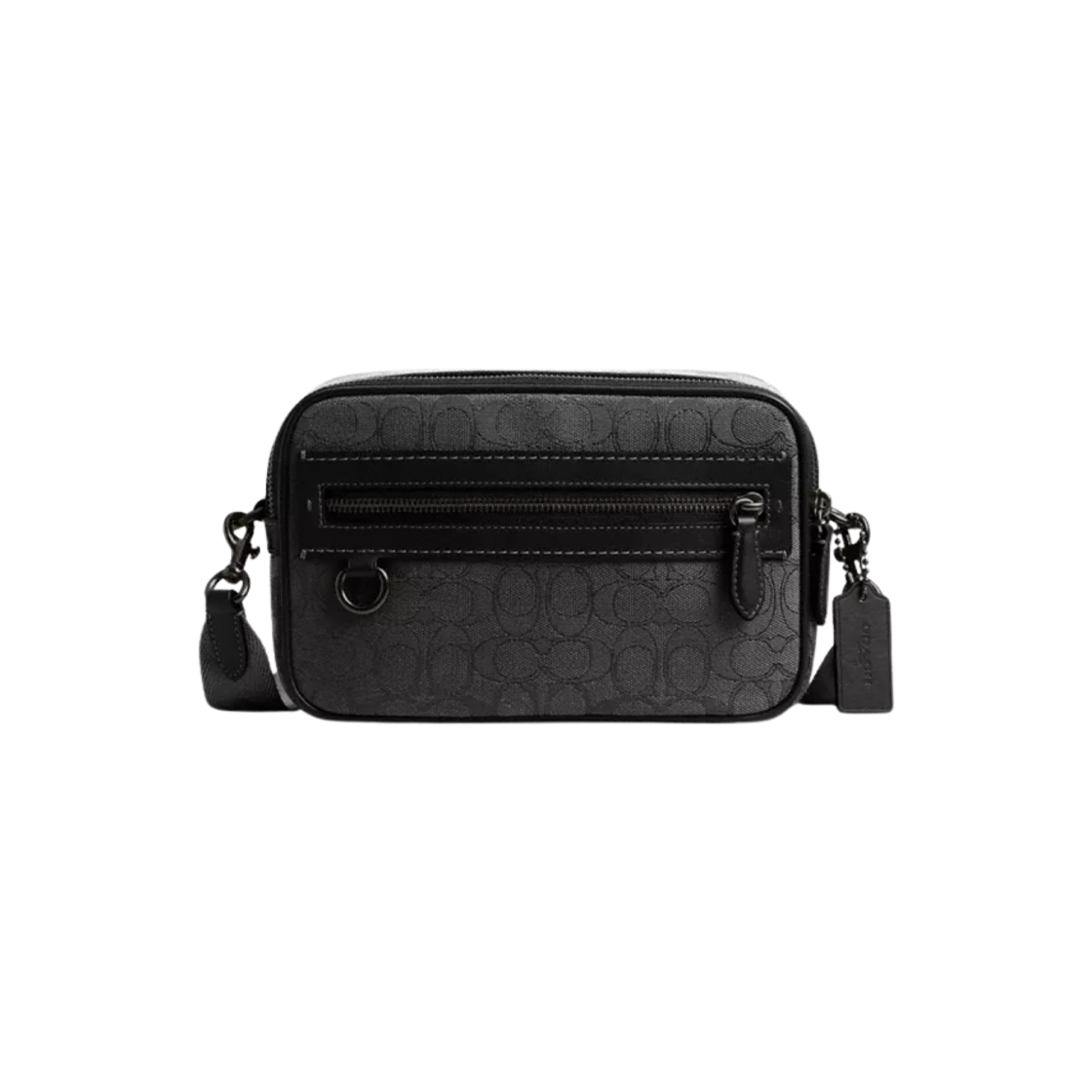 CBF21-BLK Coach Theo Camera Bag in Signature Jacquard Black