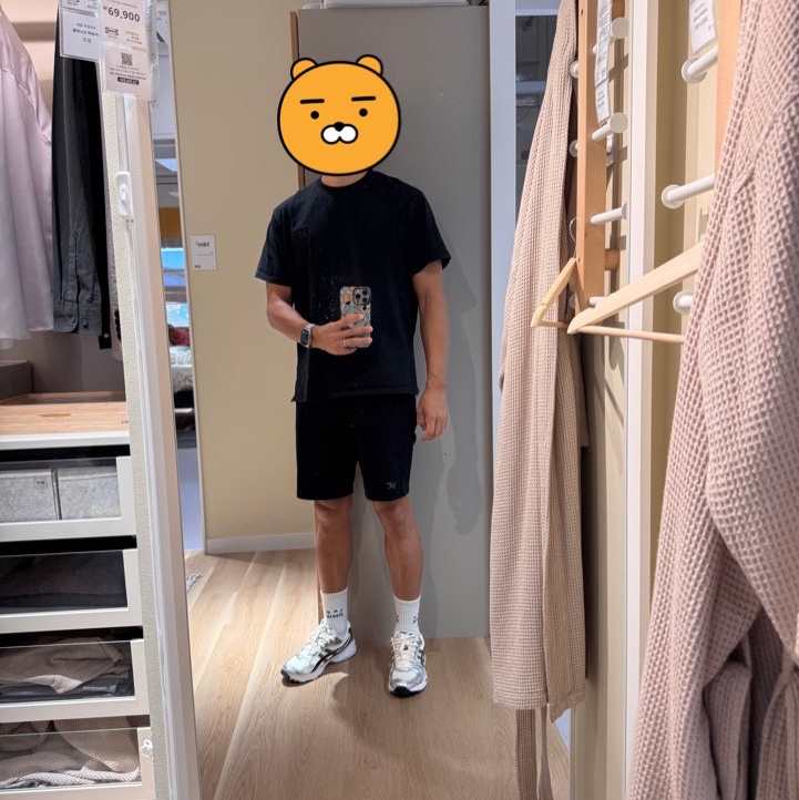 Asics Gel-Kayano 14 Cream Black, Wooyoungmi Flower Back Logo T-Shirt Black - 24SS 착용 스타일 - 1