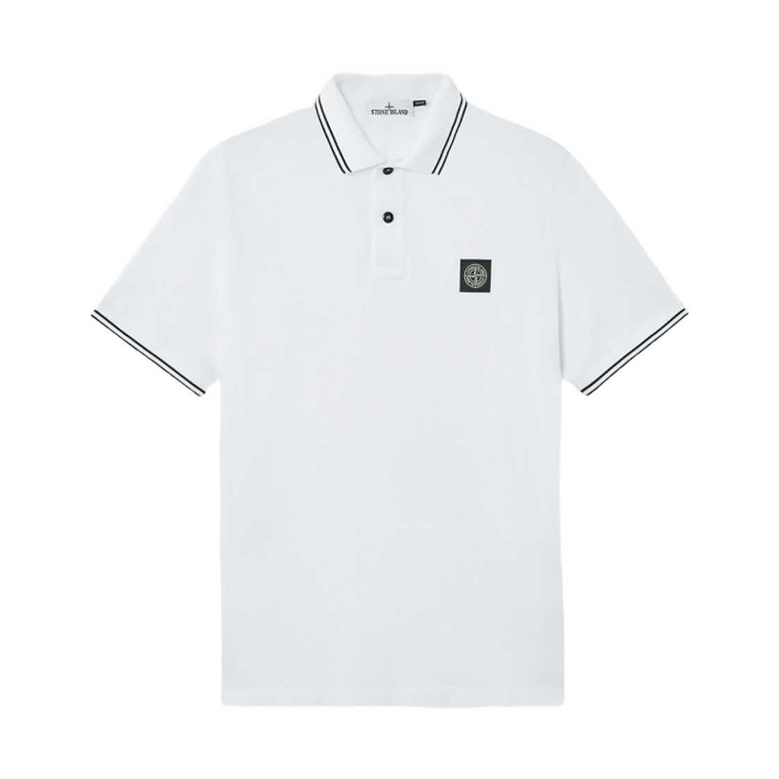 K2S1522000-07S0018-V1001 Stone Island 2200007 95% Organic Cotton / 5% Elastane Pique Slim-Fit Short-Sleeve Polo Shirt with Striped Details  - 25FW
