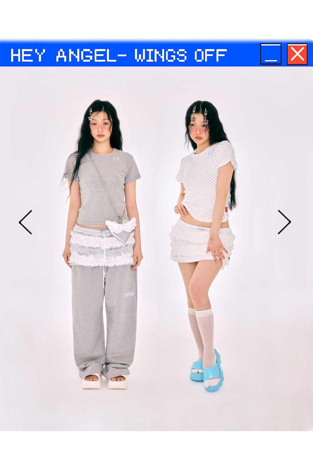 예그 도트 윙 베이비 티 화이트 | YEGG | KREAM