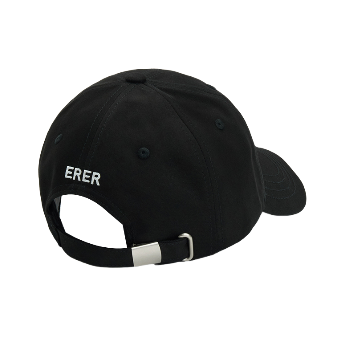 에르에르 자수 S-ER 로고 아트워크 베이스볼 캡 블랙(ERER Embroidered S-ER Logo Artwork Baseball Cap Black) - 2