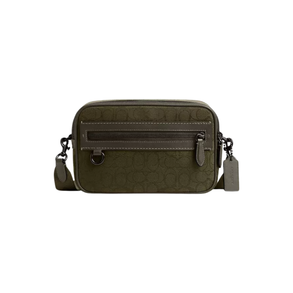 CBF21-RM3 Coach Theo Camera Bag in Signature Jacquard Olive Drab Khaki