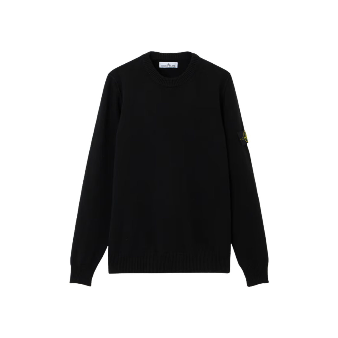 스톤 아일랜드 5100072 리버스 스티치 디테일 램스울 크루넥 점퍼 블랙 - 25FW(Stone Island 5100072 Lambswool Crewneck Jumper with Reverse Stitch Details Black - 25FW)
