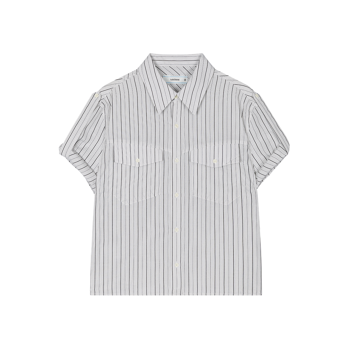 KM5CSHSWV02BG [KREAM 단독] Waviness Horizon Stripe Half Shirts Black Stripe - 25FW