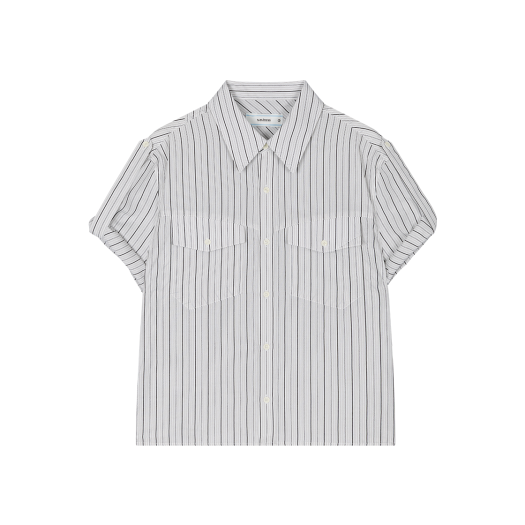KM5CSHSWV02BG [KREAM 단독] Waviness Horizon Stripe Half Shirts Black Stripe - 25FW