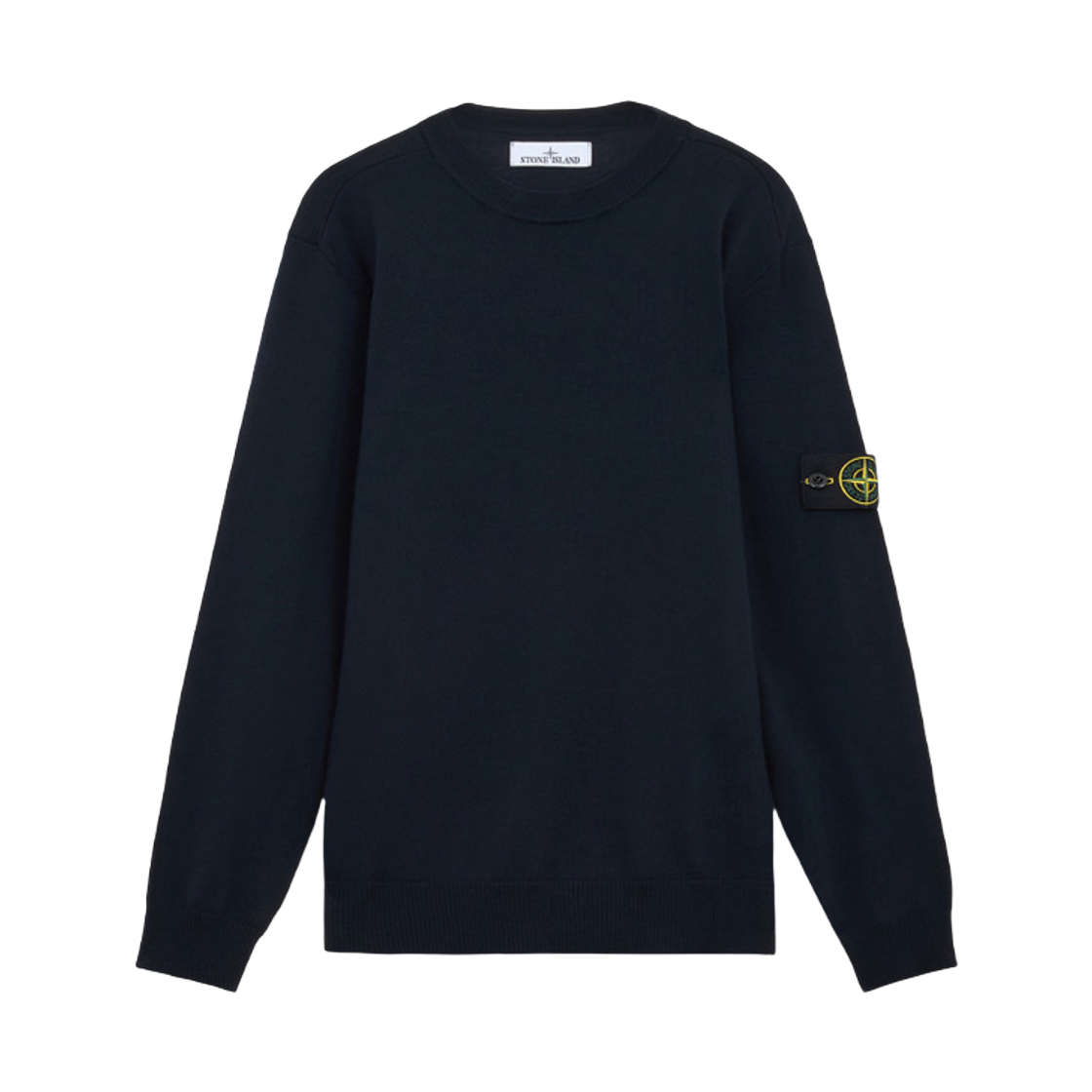 K2S1551000-71S00C4-V0020 Stone Island 5100071 Light RWS Pure Wool Crewneck Jumper with Raised Stitch Details Navy Blue - 25FW