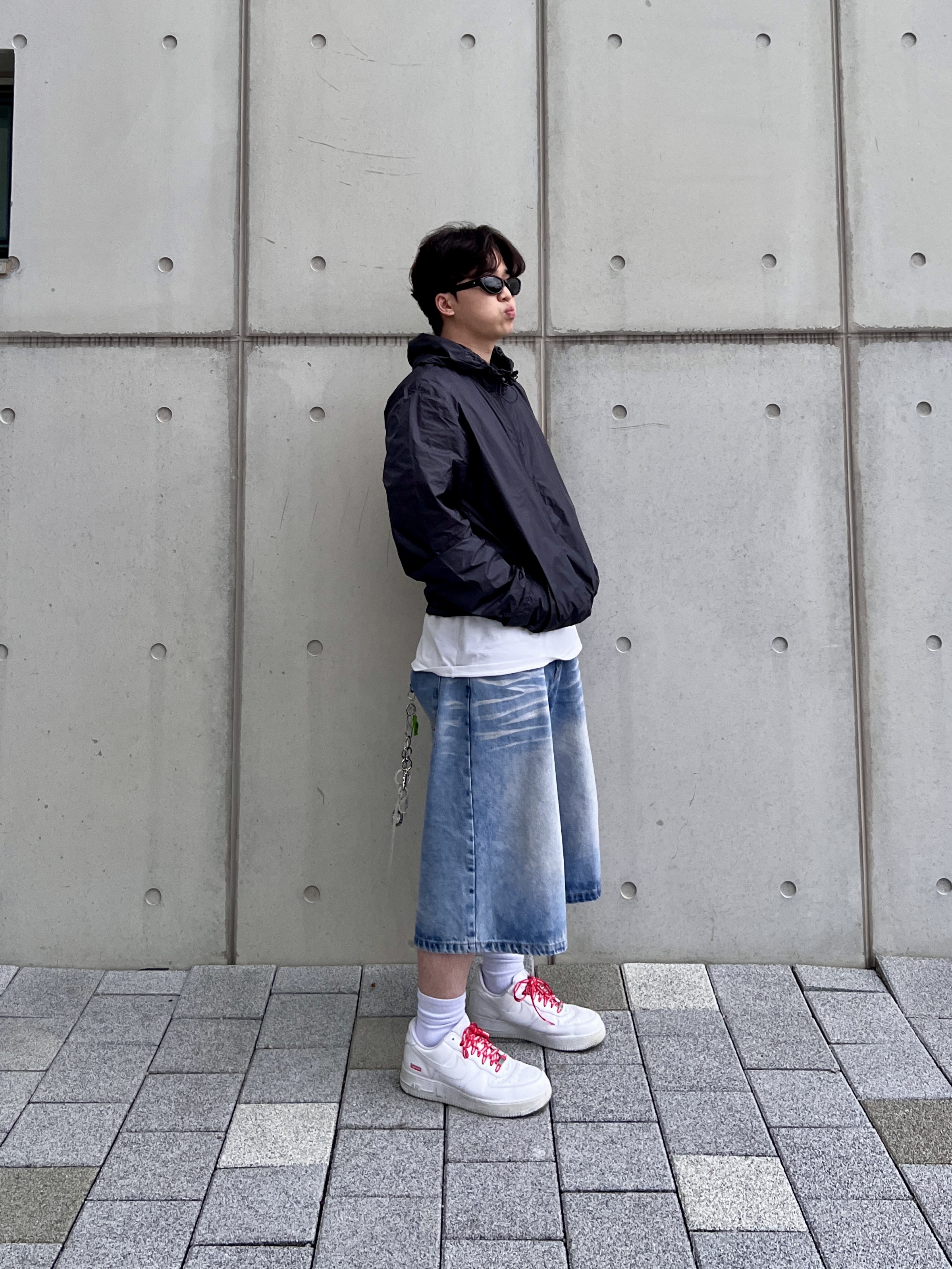 Nike x Supreme Air Force 1 Low White 착용 스타일 - 1