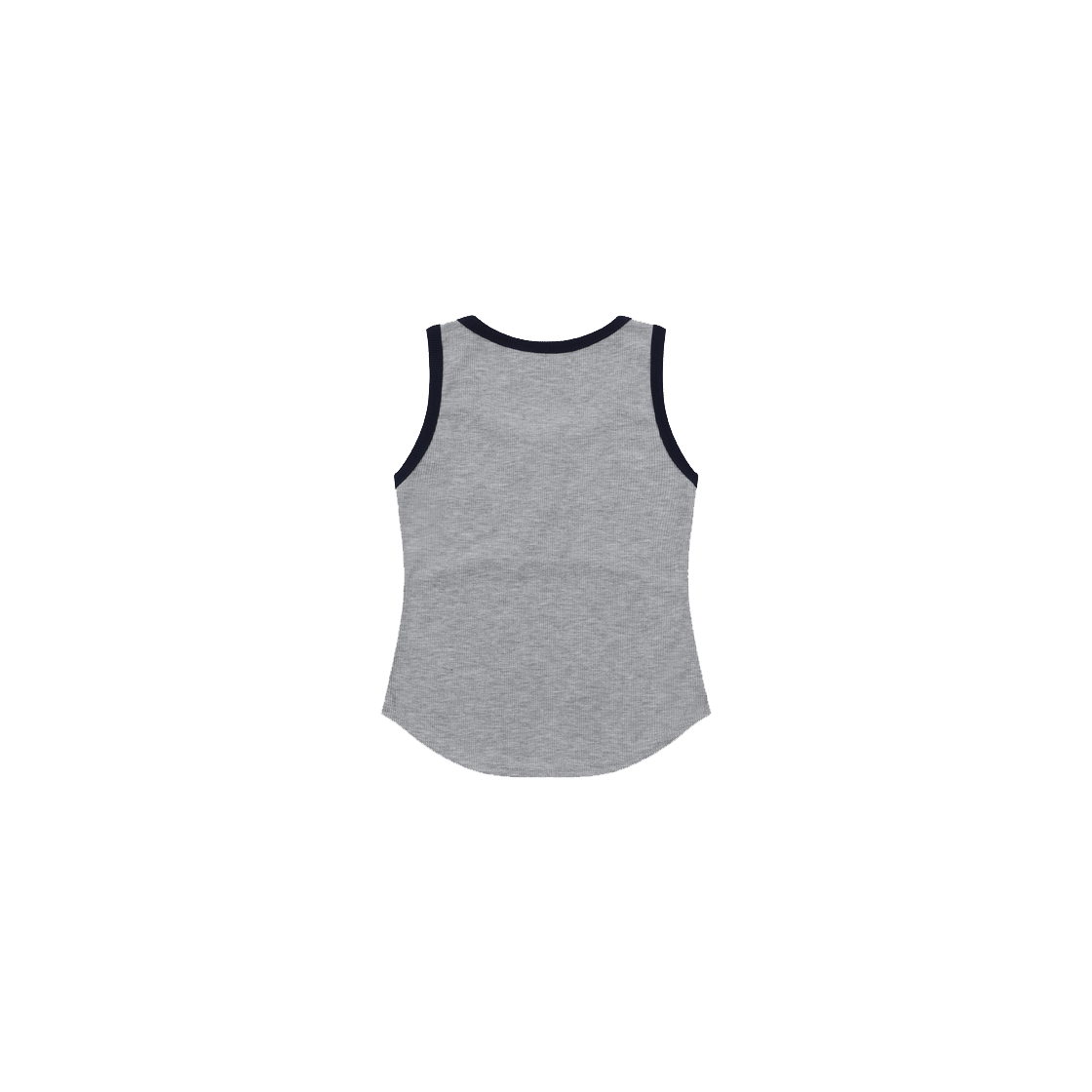 무센트 컬러팝 배색 버튼 크롭 골지 나시 그레이(MUCENT Color-Pop Button Crop Sleeveless Gray) - 2