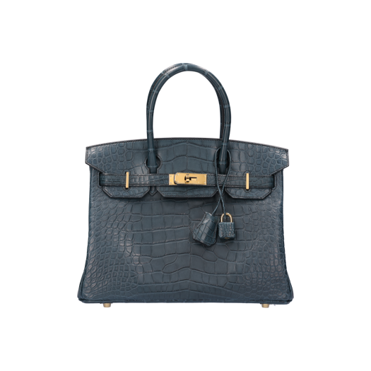 ITLT79RBJAKH Hermes Birkin 30 Bag Alligator Gold Hardware B Stamp