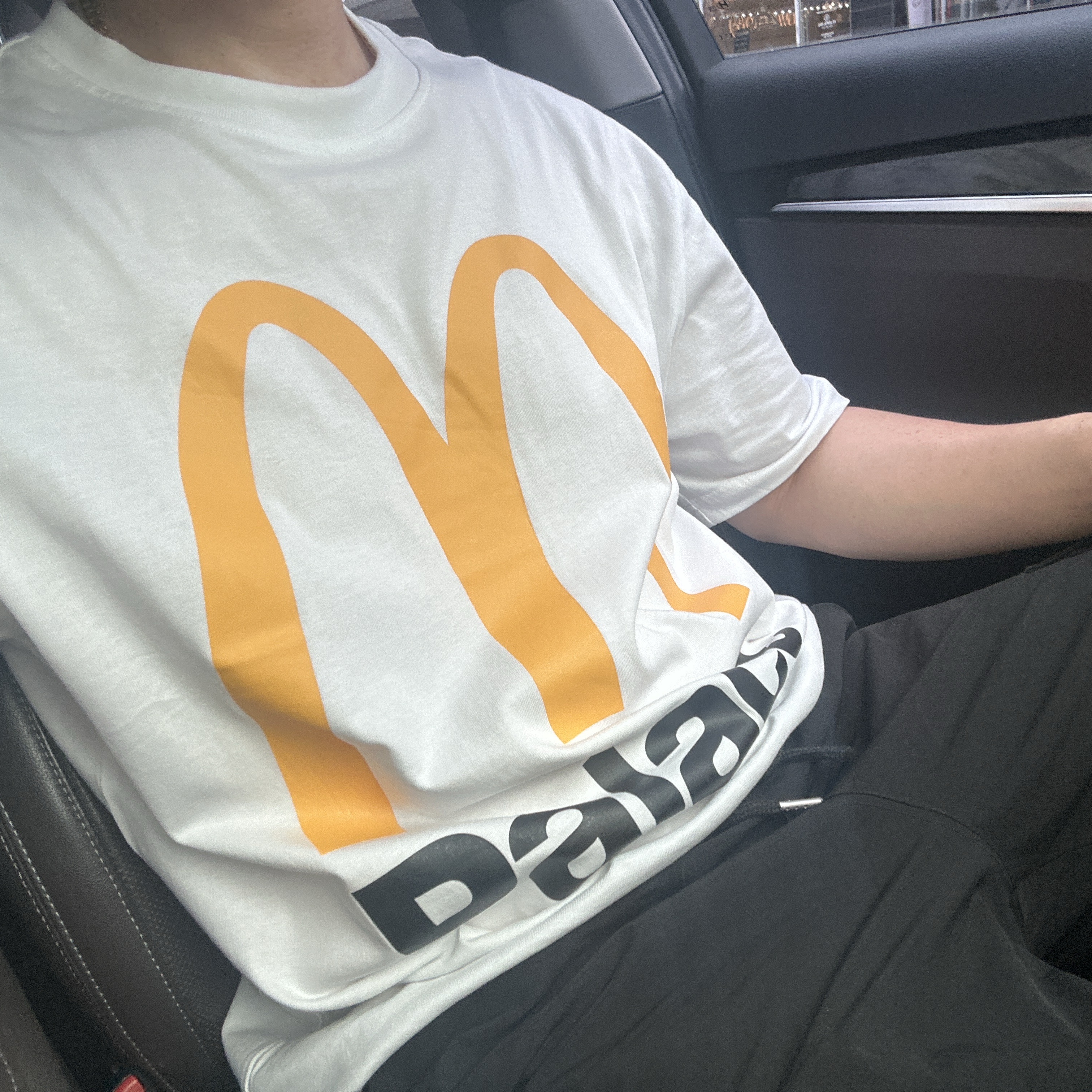 Palace x McDonald's Logo T-Shirt White - 23FW 착용 스타일