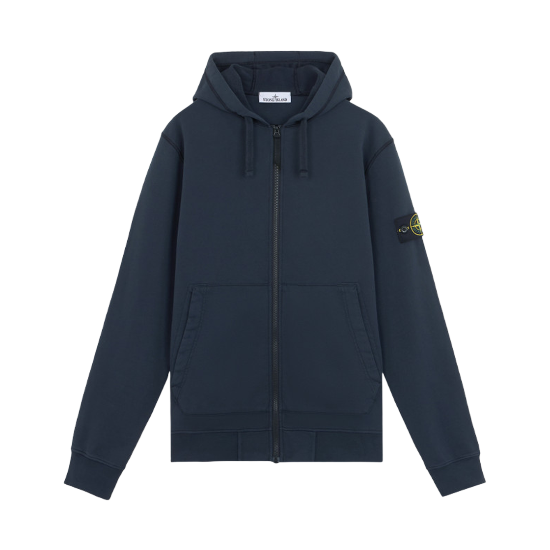 스톤 아일랜드 6100061 오가닉 코튼 플리스 레귤러 핏 후드 집업 스웨트셔츠 포켓 - 25FW(Stone Island 6100061 Organic Cotton Fleece Regular Fit Hooded Zip Up Sweatshirt with Pockets  - 25FW)