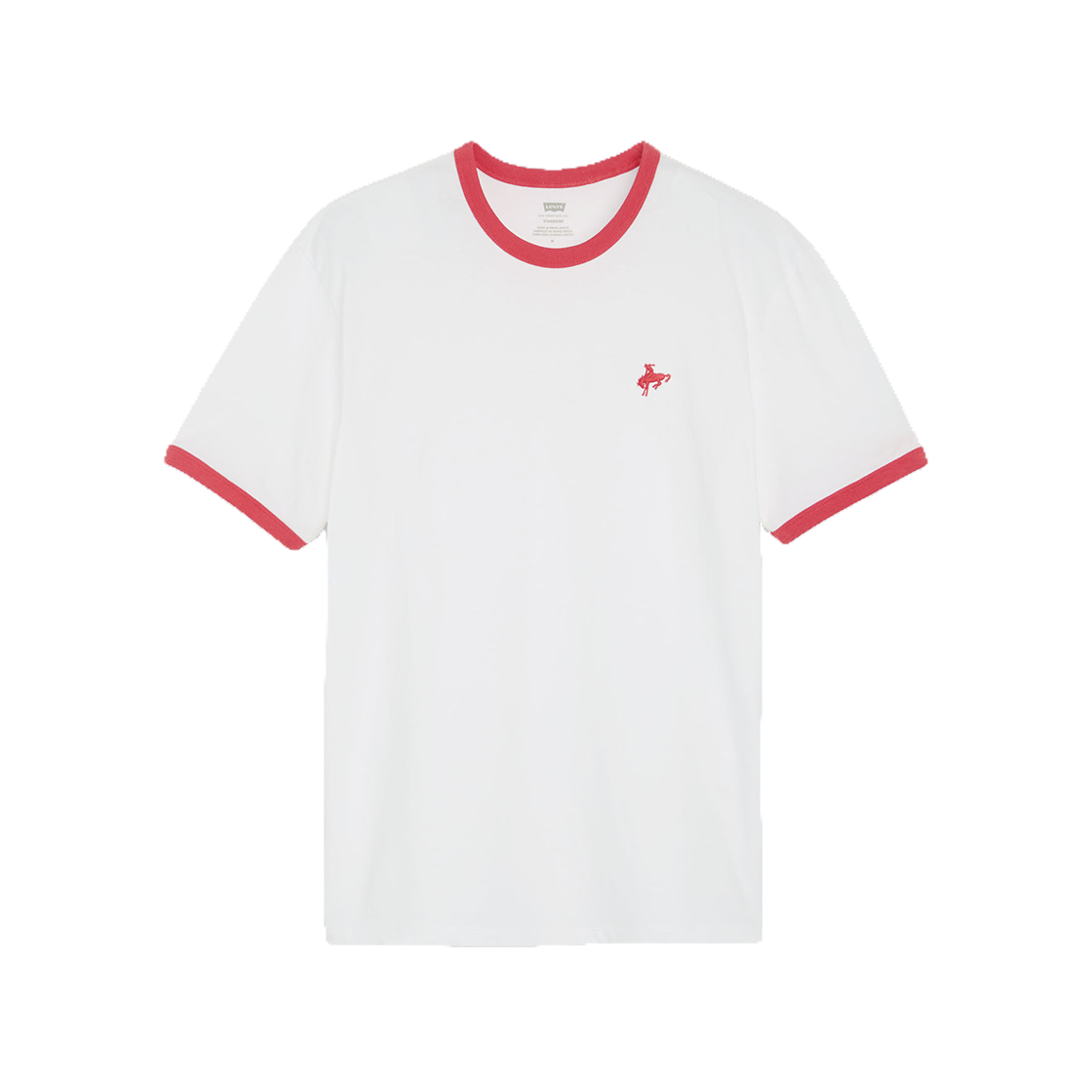 003R5-0000 Levi's Retro Embroidered Ringer Tee White - 대표 이미지 #1