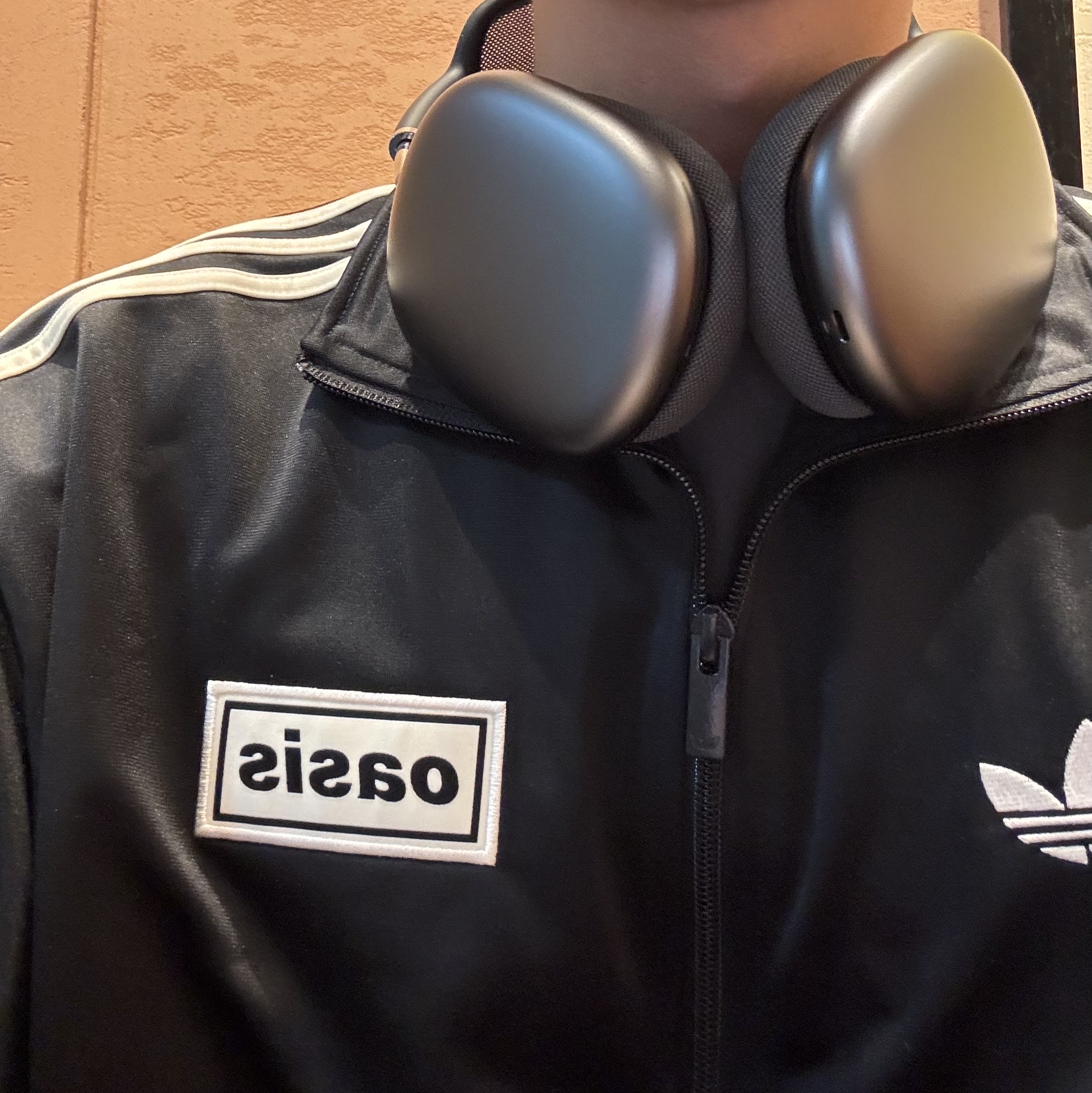 Adidas x Oasis Tour Firebird Track Top Black - US Sizing 착용 스타일
