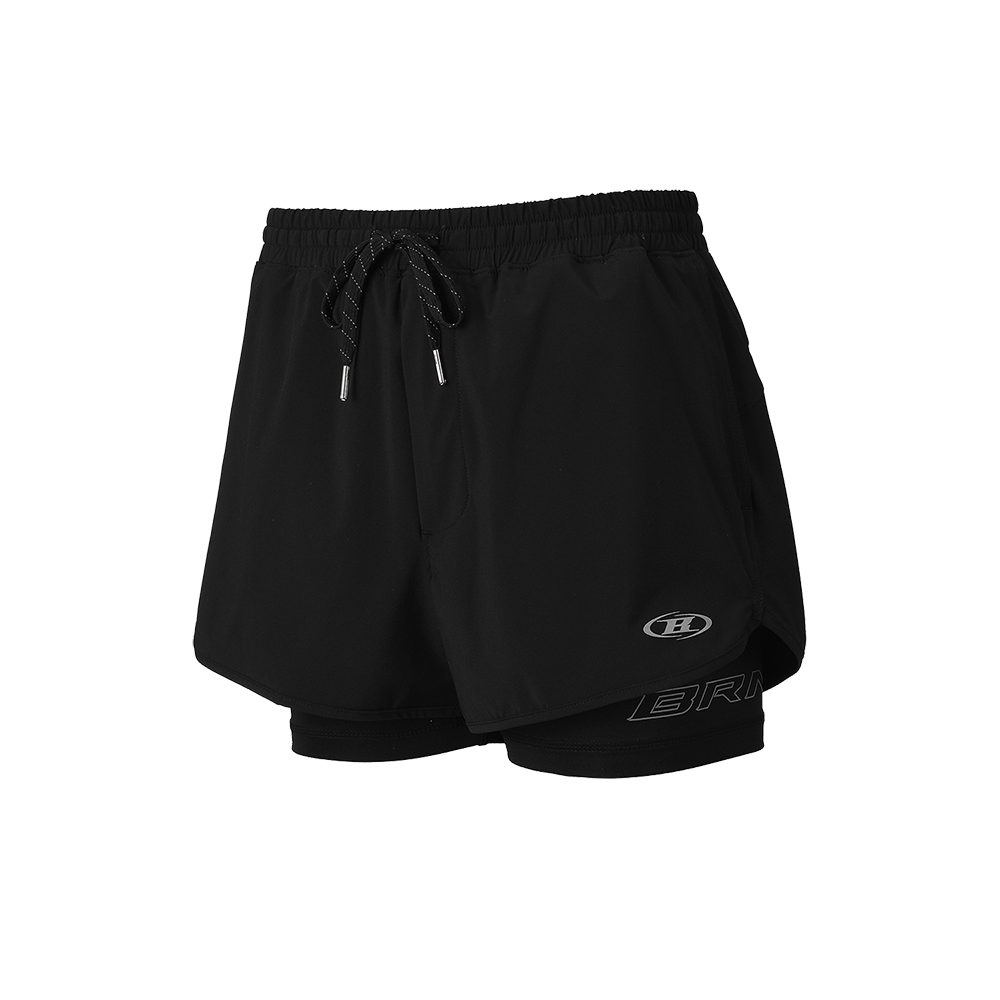 본투윈 심볼 B 투인원 쇼츠 블랙(BRON TO WIN Symbol B Two In One Shorts Black)