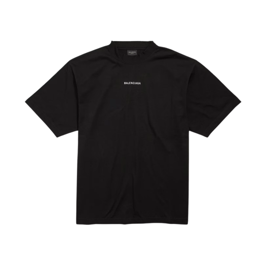 Balenciaga New Back Medium Fit T-Shirt Black
