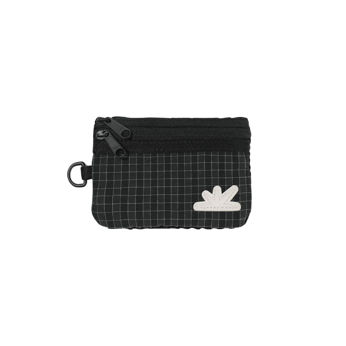 썬러브 집 카드 파우치 블랙 그리드(Sunlove Zip Card Pouch Black Grid)