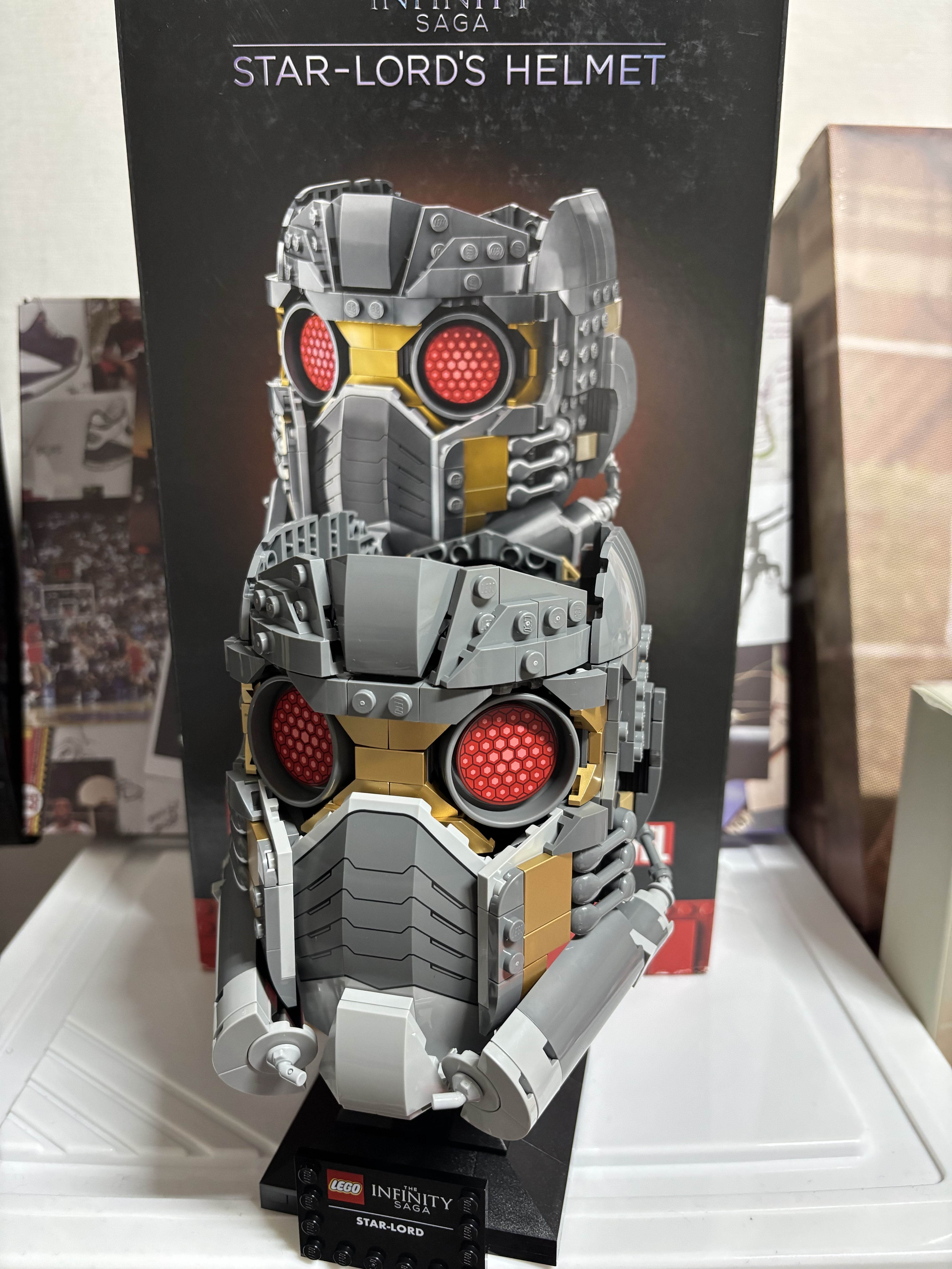 Lego Marvel Star-Lord's Helmet 착용 스타일