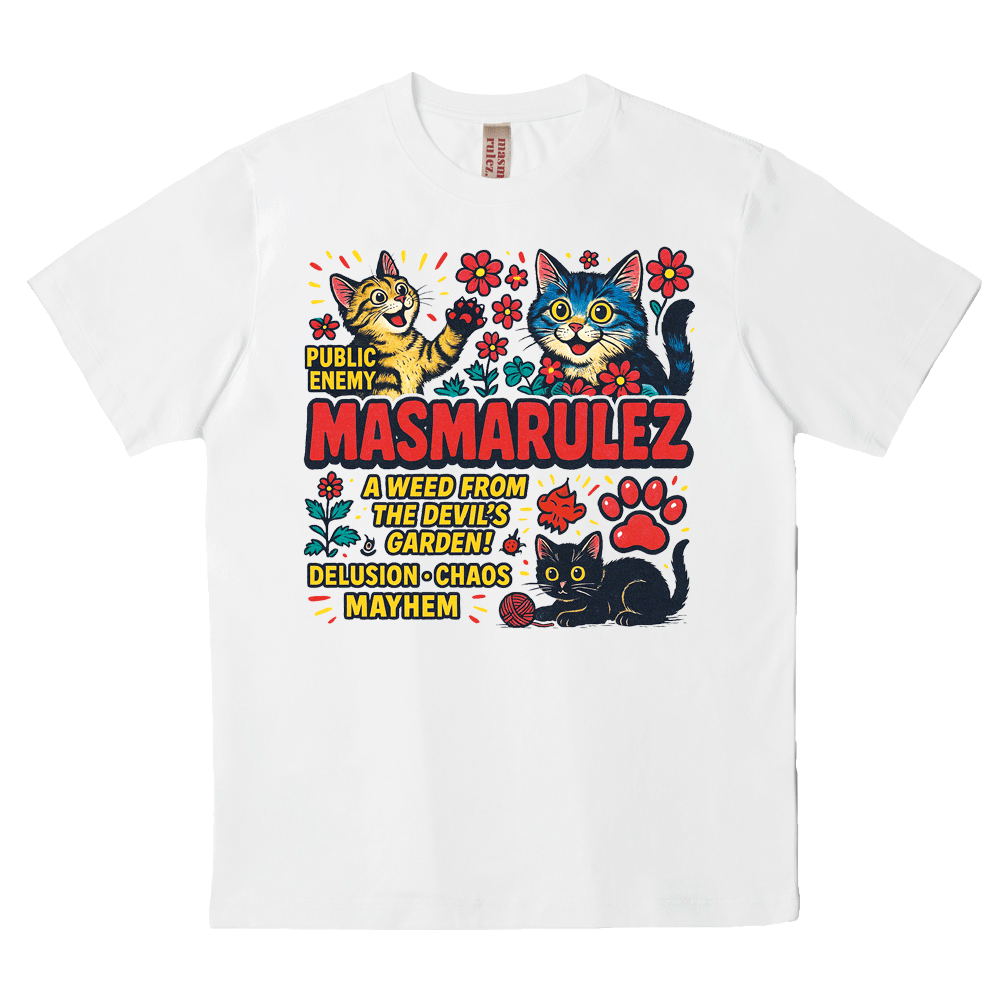 마스마룰즈 캣닙 쿨 코튼 티셔츠 2컬러