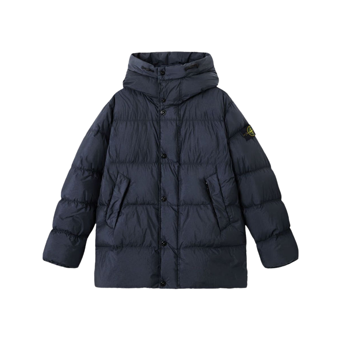 스톤 아일랜드 4100012 크링클 랩스 NY 리사이클 나일론 윈드 레지스턴트 다운 파카 네이비 블루 - 25FW(Stone Island 4100012 Crinkle Reps NY Recycled Nylon Wind Resistant Down Parka Navy Blue - 25FW) - 1