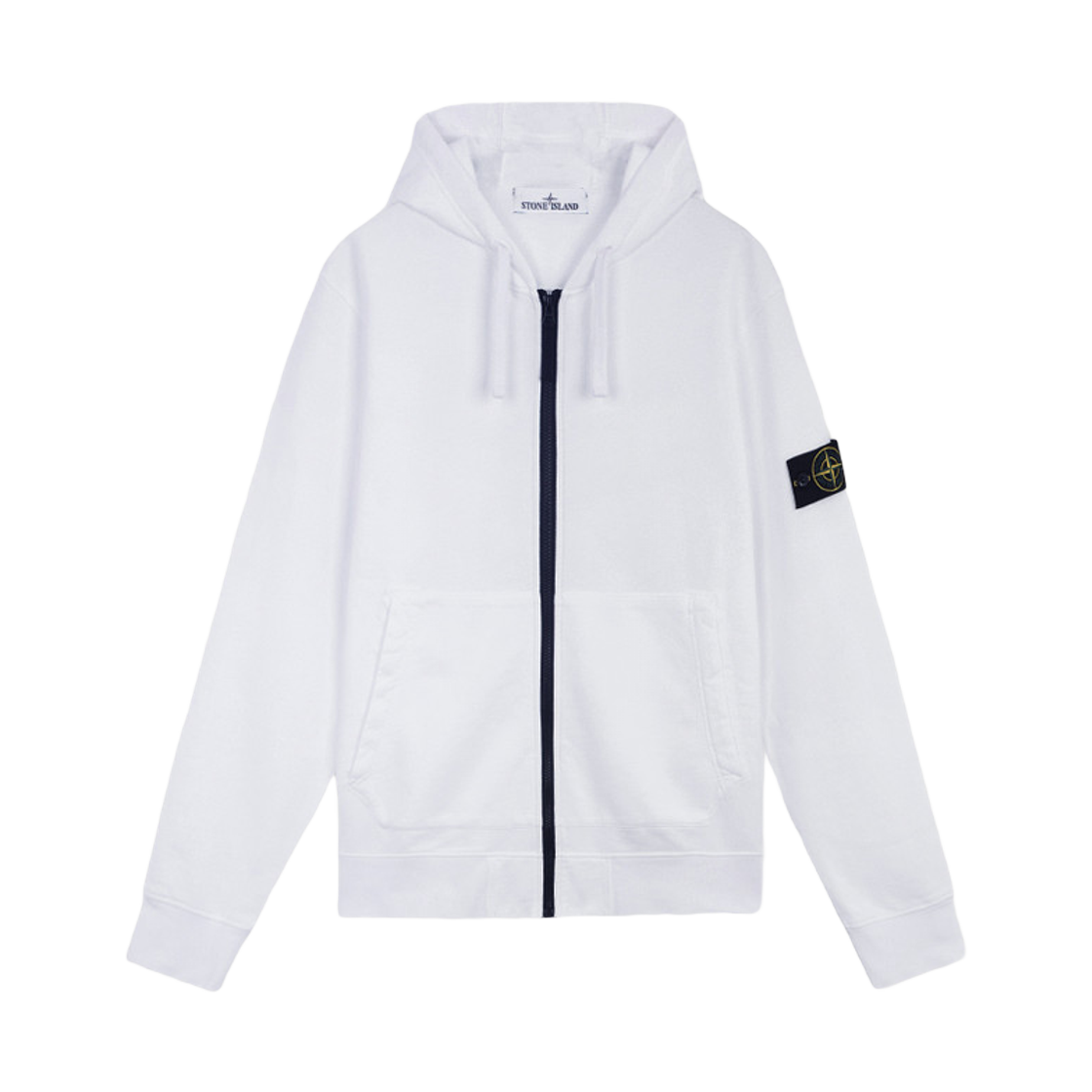 스톤 아일랜드 6100061 오가닉 코튼 플리스 레귤러 핏 후드 집업 스웨트셔츠 포켓 - 25FW(Stone Island 6100061 Organic Cotton Fleece Regular Fit Hooded Zip Up Sweatshirt with Pockets  - 25FW)