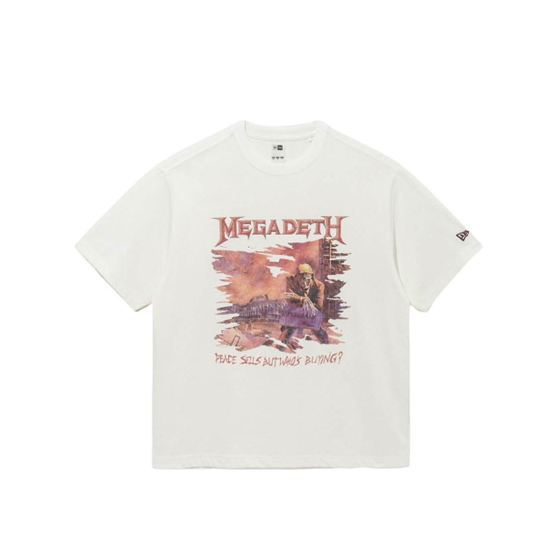 [New Era]韓国人気★NEW ERA X MEGADETH ALBUM GRAPHIC T-SHIRT 뉴에라 x 메가데스 앨범 그래픽 티셔츠 오프 화이트 | New Era