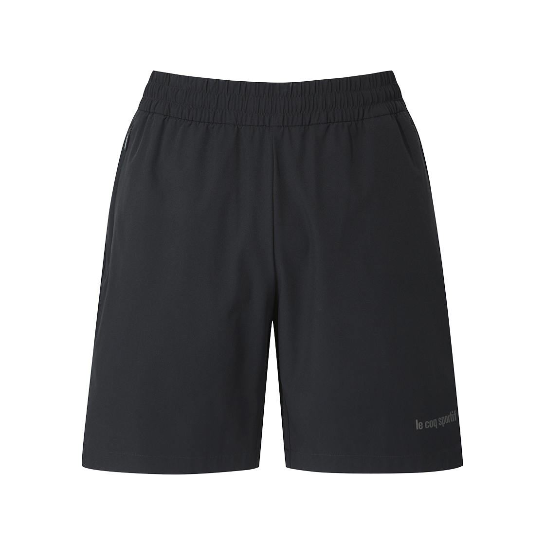 QQ323EHP81_BLK0 le coq sportif Uni Light-Venture Lightweight Nylon Span 4-Part Shorts Black