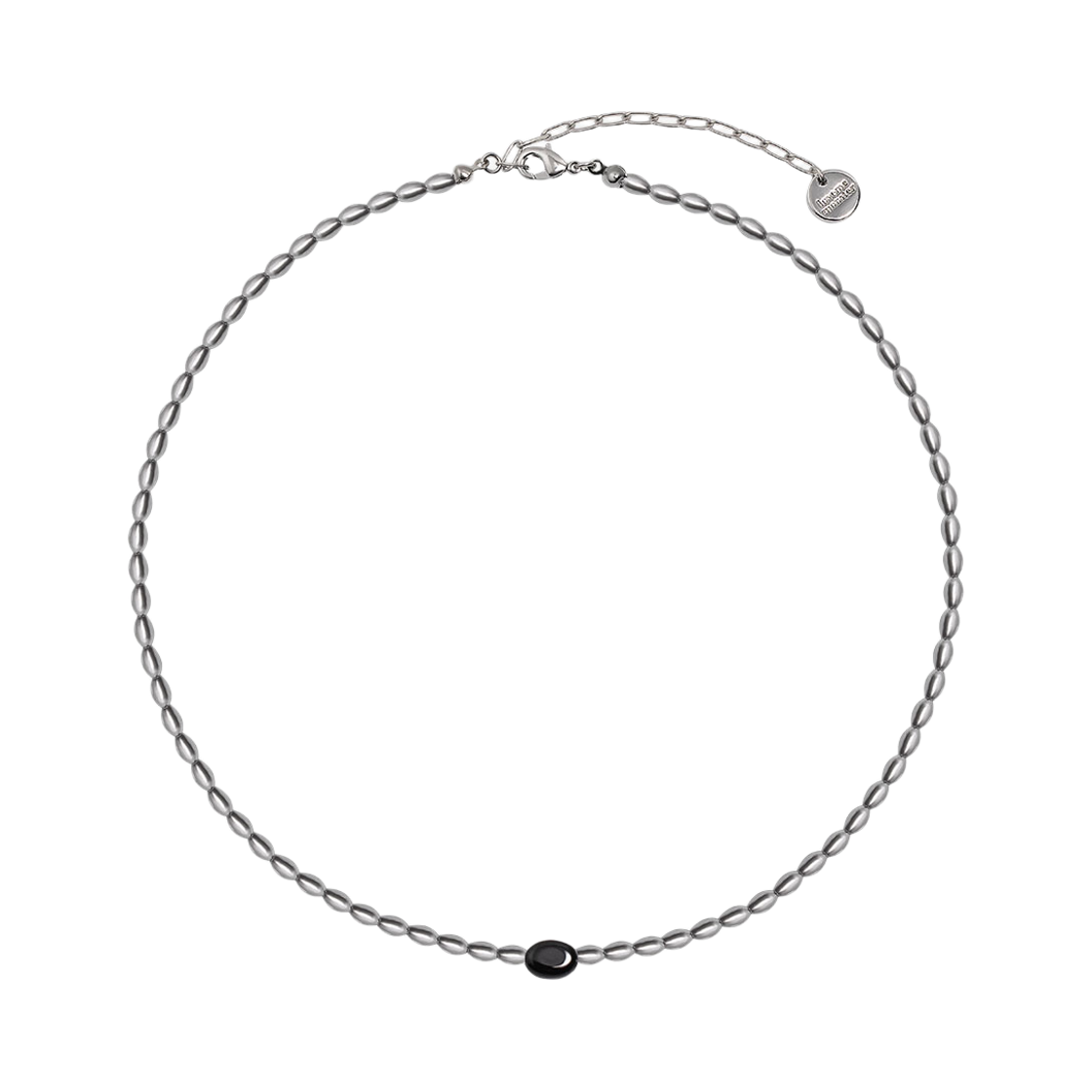 러브미몬스터 시크 회색 진주 원석 목걸이 그레이(lovememonster Chic Grey Pearl Gem Necklace Grey)