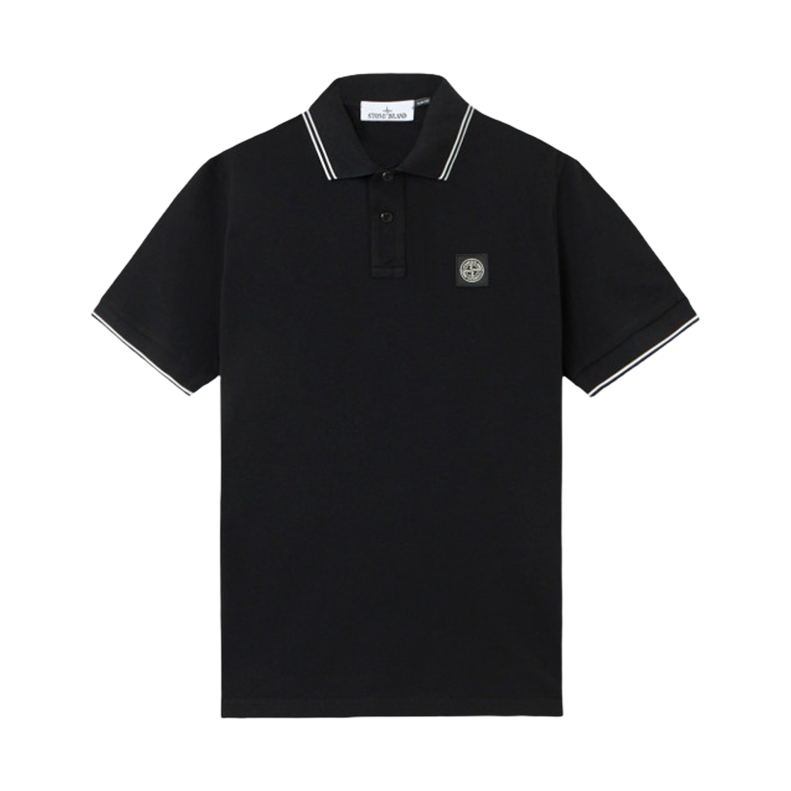 K2S1522000-07S0018-V0029 Stone Island 2200007 95% Organic Cotton / 5% Elastane Pique Slim-Fit Short-Sleeve Polo Shirt with Striped Details  - 25FW