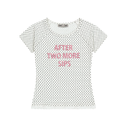 NIIER NOR Dot Lettering Slim Tee White