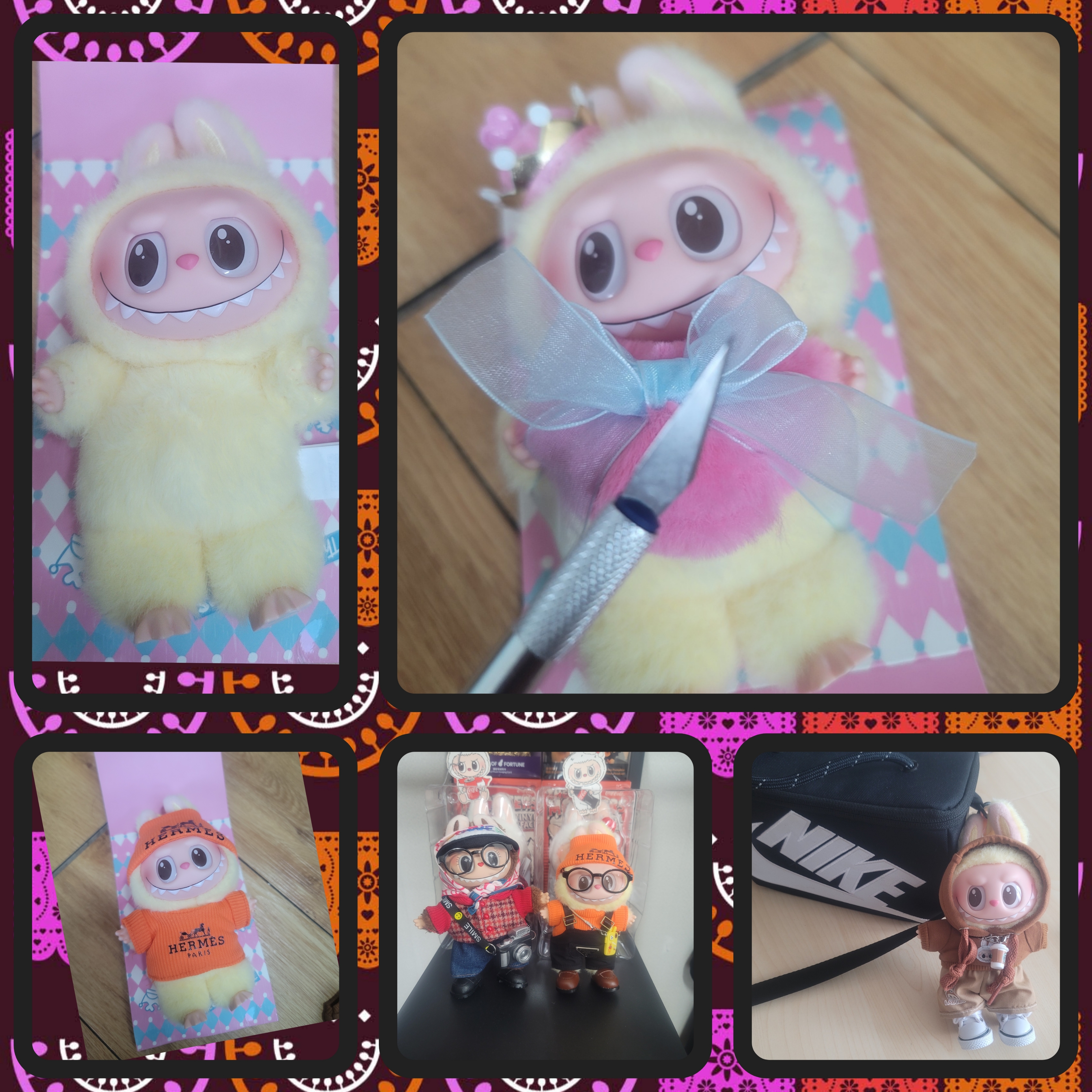 Pop Mart The Monsters Checkmate Series Plush Keyring 착용 스타일