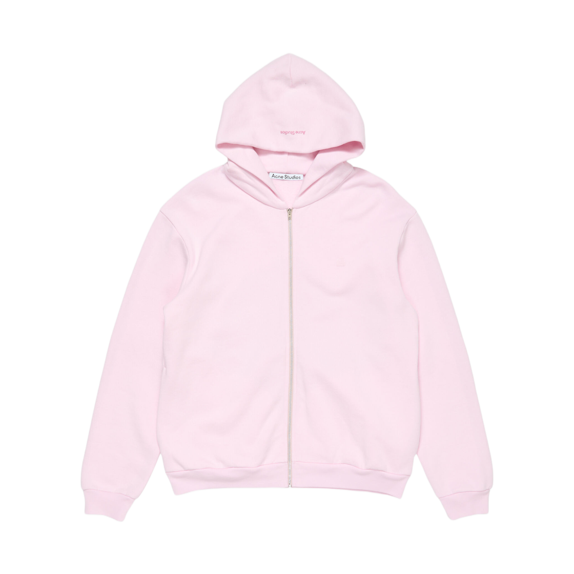 CI0185-AQ8 Acne Studios Hooded Zipper Sweater Blossom Pink