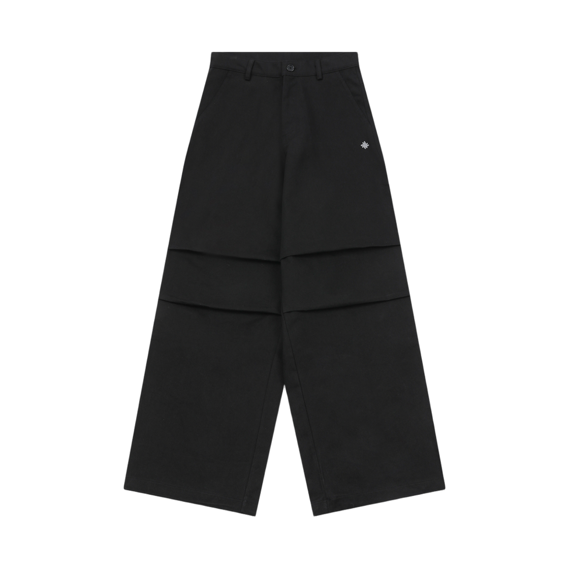 SR25SSPT05BK SLOW RECORD HOUSE Double Pintuck Cotton Pants Black