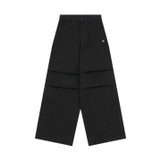 SLOW RECORD HOUSE Double Pintuck Cotton Pants Black