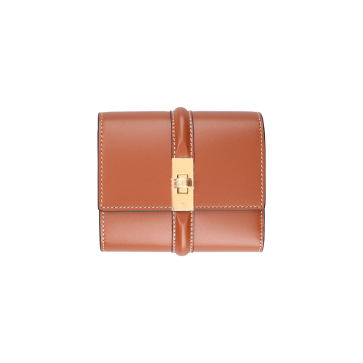 ITSJE97VUF2E Celine Small 16 Tri Fold Wallet Calfskin Tan