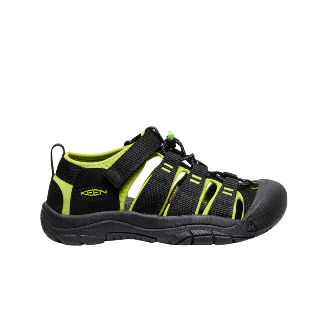1009965 (Kids) Keen Newport H2 Black Lime Green