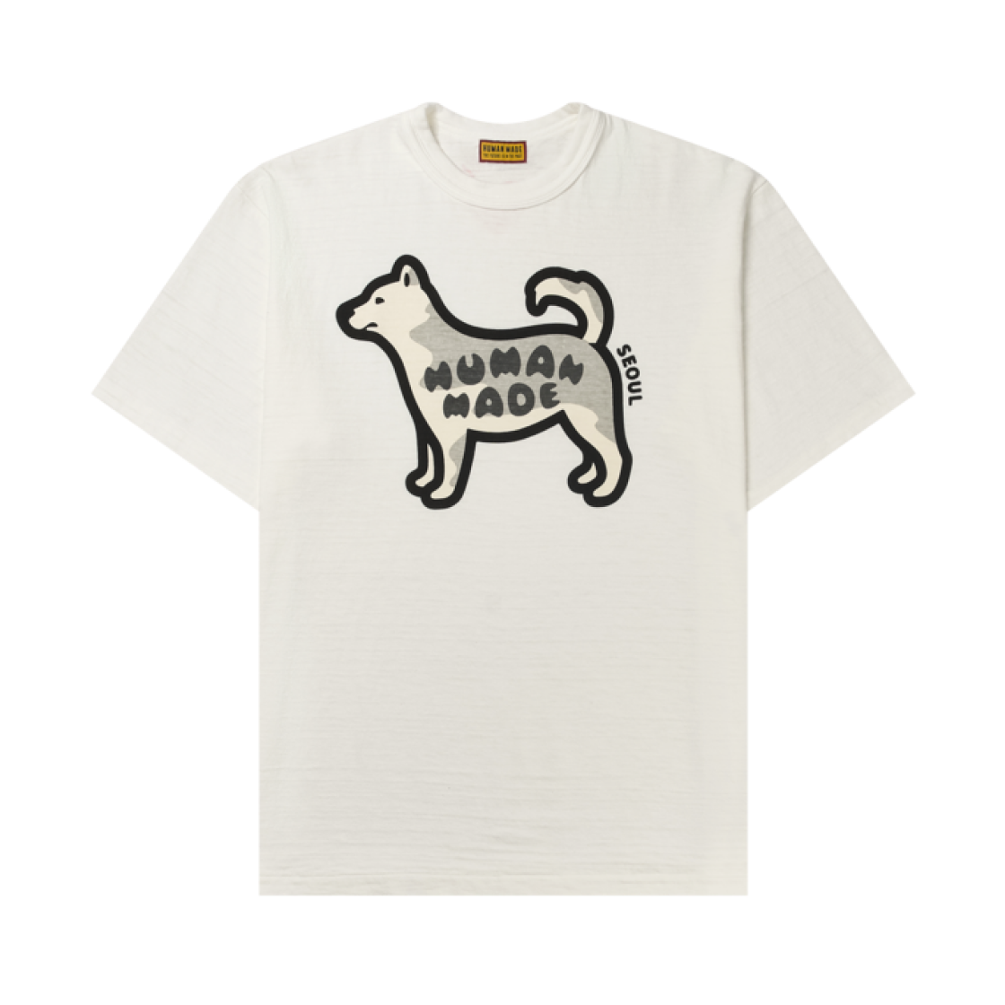 휴먼 메이드 애니멀 그래픽 티셔츠 진돗개 화이트 - 서울 스토어 한정(Human Made Animal Graphic T-Shirt Jindo Dog White - Seoul Store Exclusive)