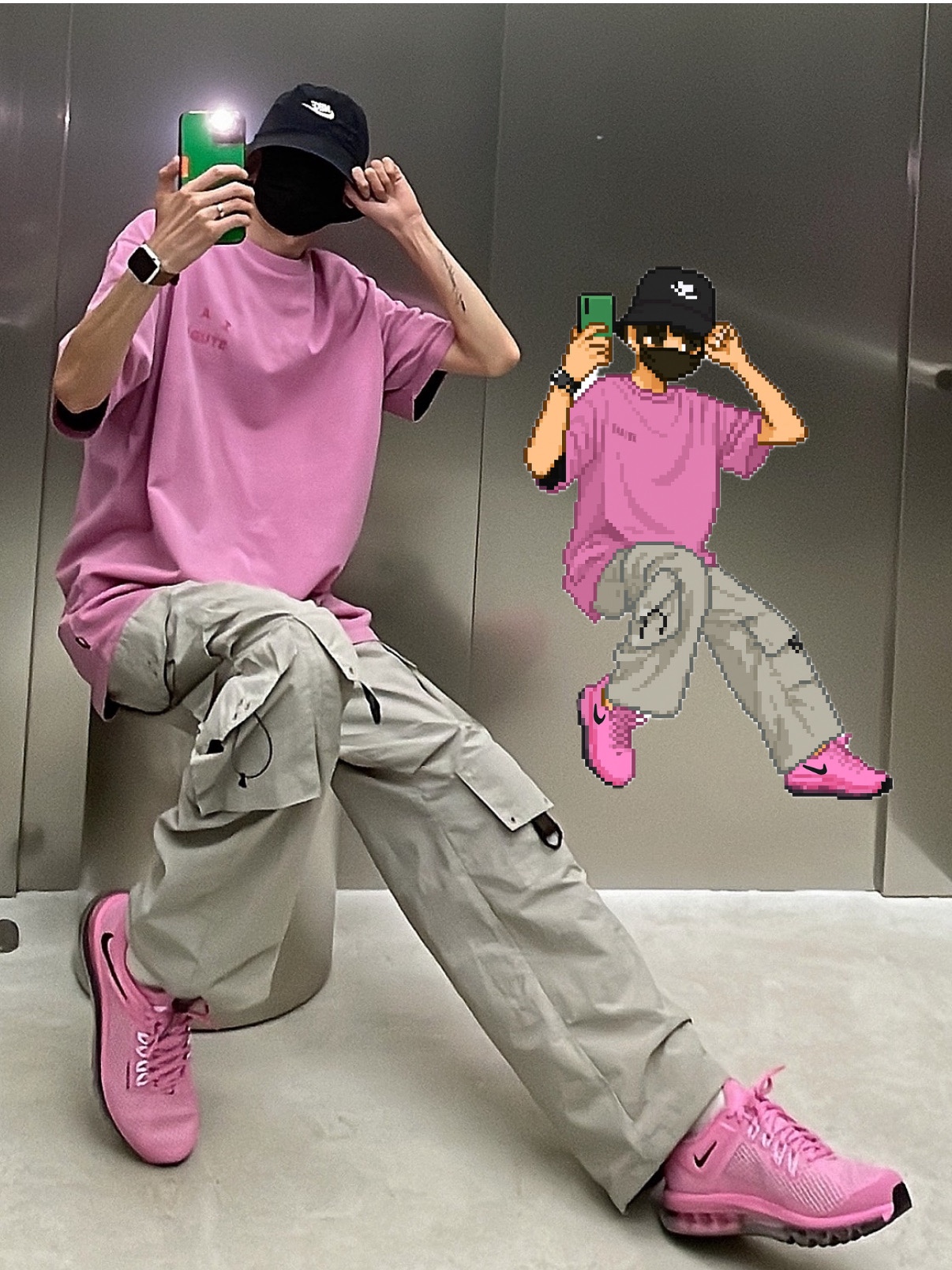 Nike x Tom Sachs General Purpose Shoe Brown, SLOW RECORD HOUSE Carpenter Bermuda Wide Camo Pants Vintage Green 착용 스타일 - 7