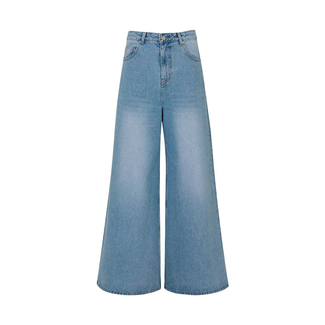 레하 여성 하크니 와이드 레그 진 라이트블루(LEHA Hackney Wide-Leg Jeans Light Blue)