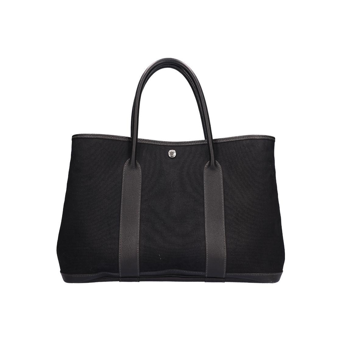 IT7SVJJWAFNK Hermes Garden Party 36 Bag Canvas Noir Palladium Hardware I Stamp - 대표 이미지 #1
