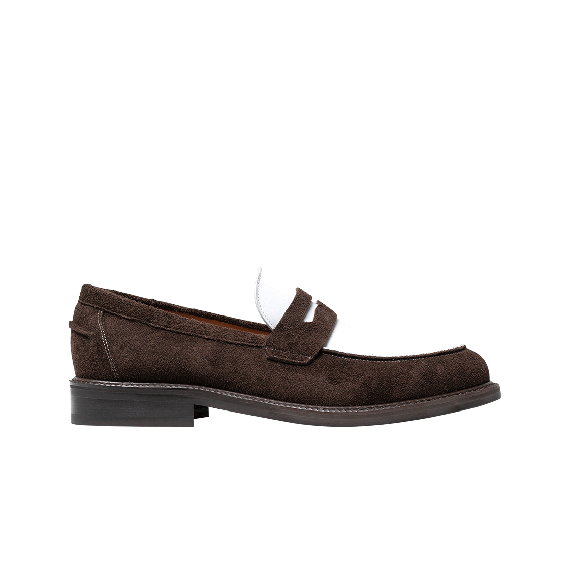 페니플레이트 남성 스웨이드 로퍼 다크브라운 로우(PENNY PLATE Men Suede Loafer Dark Brown Low)